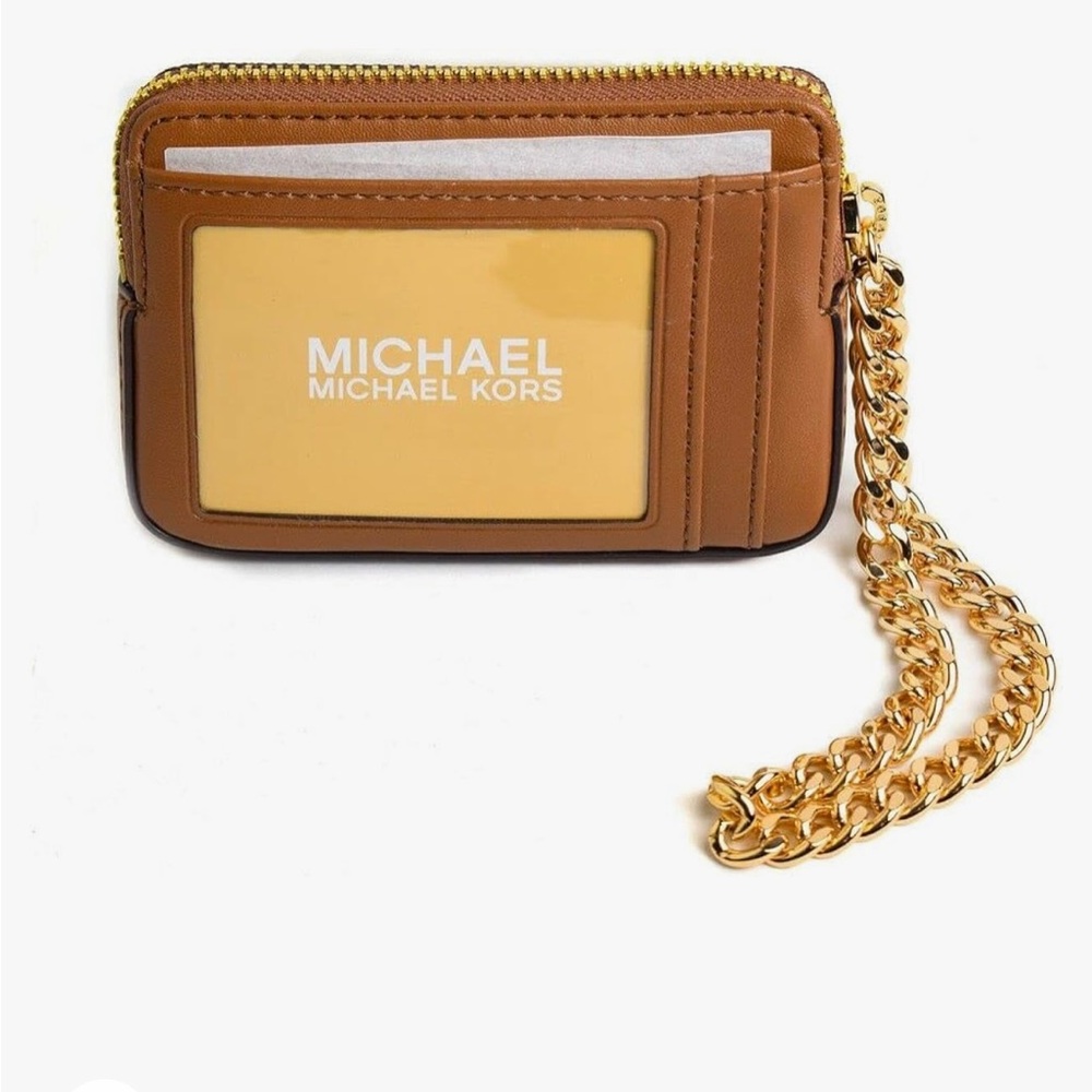 Micheal Kors chain zip coin/ID holder
